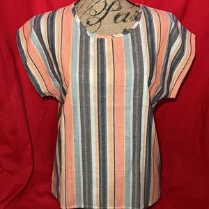 SHEIN Striped Blouse Medium NWT